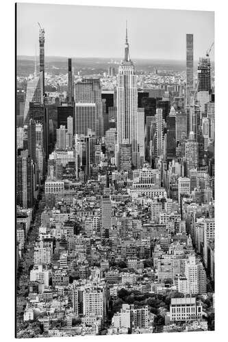 Aluminium print Black Manhattan - The Empire State Building