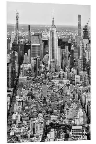 Tableau en PVC Manhattan noir - L'Empire State Building