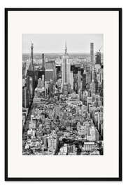Gerahmter Kunstdruck Schwarzes Manhattan - das Empire State Building