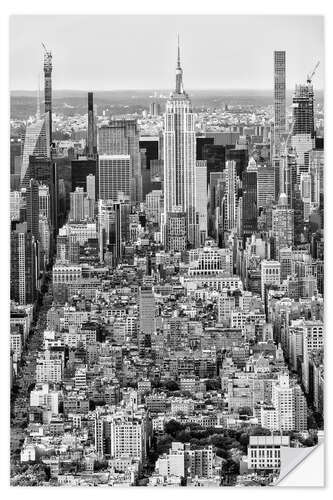 Sticker mural Manhattan noir - L'Empire State Building