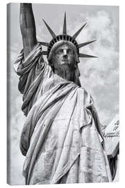 Leinwandbild  Schwarzes Manhattan - Liberty - Philippe HUGONNARD