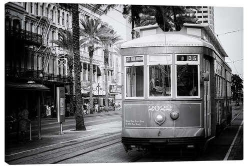 Leinwandbild Schwarze NOLA - Straßenbahn New Orleans