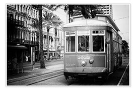Poster Schwarze NOLA - Straßenbahn New Orleans