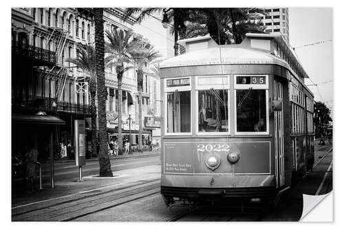 Wall sticker Black NOLA - Streetcar New Orleans