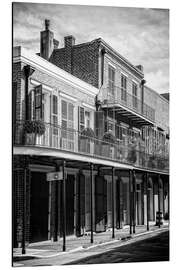 Aluminiumtavla Black NOLA - New Orleans Balcony