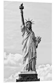 PVC print Black Manhattan - Statue of Liberty