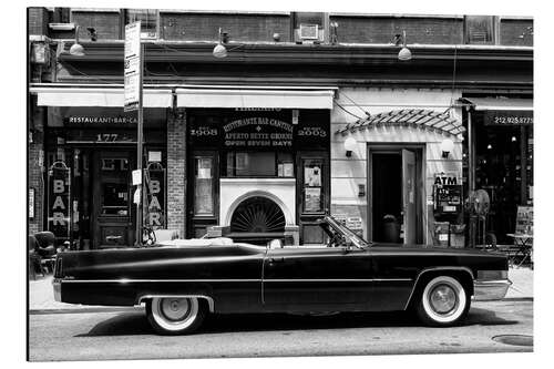 Tableau en aluminium Manhattan noir - Cadillac noire