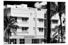 Foam board print Black Florida - Art Deco District