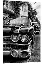 Magnettafel Schwarzes Florida - Miami Retro Autos