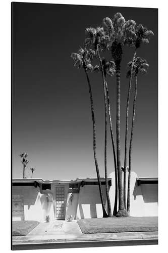 Tableau en aluminium Californie noire - Palm Springs