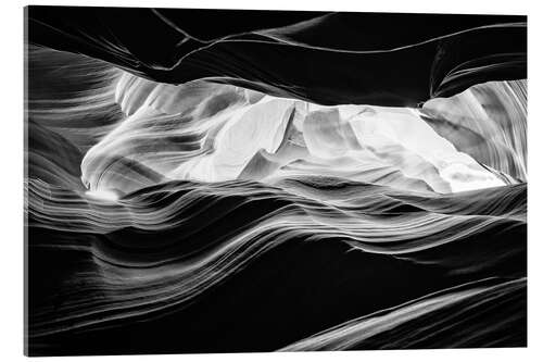 Acrylglasbild Schwarzes Arizona - Antelope Canyon Naturwunder