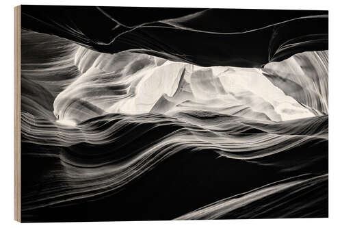 Wood print Black Arizona - Antelope Canyon Natural Wonder