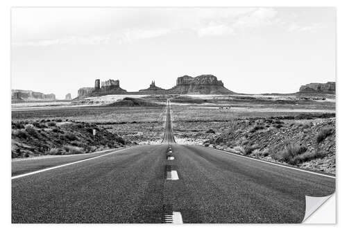 Wandsticker Schwarzes Arizona - Monument Valley Road