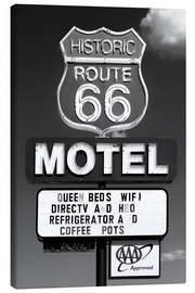 Canvas print Black Arizona - Historic Arizona 66 Motel