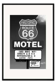 Gerahmter Kunstdruck Black Arizona - Historic Arizona 66 Motel