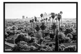 Gerahmter Kunstdruck Schwarzes Kalifornien - Die Skyline von Los Angeles