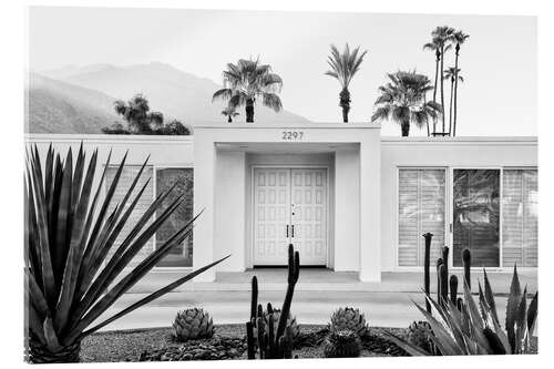 Akryylilasitaulu Black California - Palm Springs White House