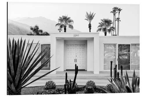 Stampa su alluminio California nera - Casa Bianca di Palm Springs