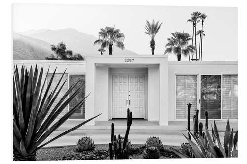 PVC-tavla Black California - Palm Springs White House