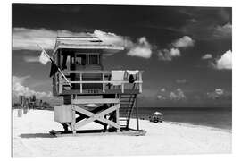 Tableau en aluminium Floride noire - Station de sauvetage de Miami