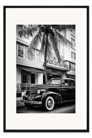 Gerahmter Kunstdruck Schwarzes Florida - Miami Beach