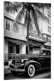 Galleriprint Black Florida - Miami Beach Classic Car