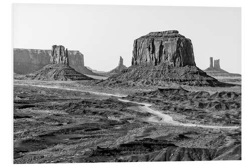 Foam board print Black Arizona - Beautiful Monument Valley