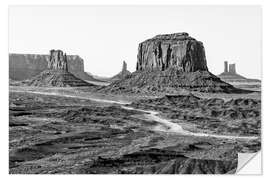 Adesivo murale Black Arizona - Bellissima Monument Valley