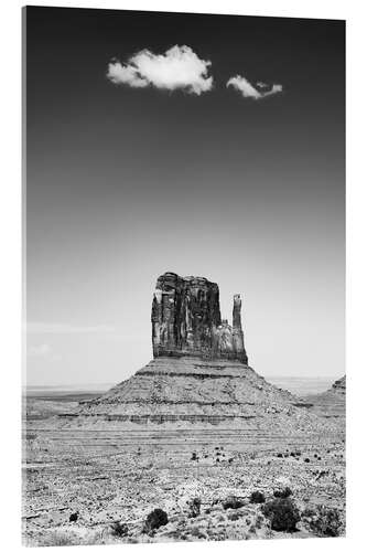 Cuadro de metacrilato Arizona negro - Monument Valley West Mitten Butte