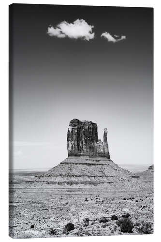 Lærredsbillede Black Arizona - Monument Valley West Mitten Butte