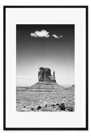 Gerahmter Kunstdruck Schwarzes Arizona - Monument Valley West Mitten Butte