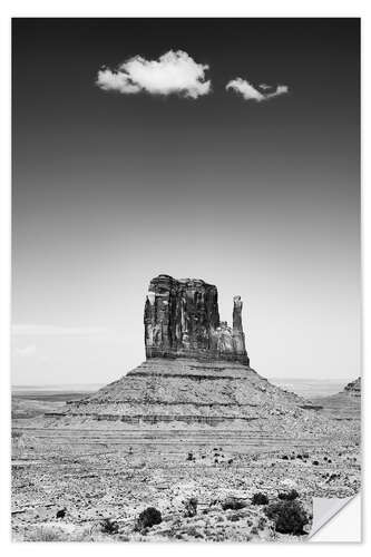 Vinilo para la pared Arizona negro - Monument Valley West Mitten Butte