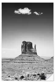 Vinilo para la pared Arizona negro - Monument Valley West Mitten Butte