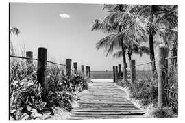 Cuadro de aluminio Florida negra - playa de Key West