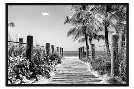 Gerahmter Kunstdruck Schwarzes Florida - Key West Strand