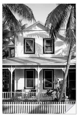 Selvklebende plakat Black Florida - Colonial Architecture