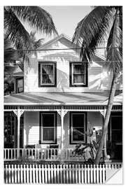 Selvklebende plakat Black Florida - Colonial Architecture