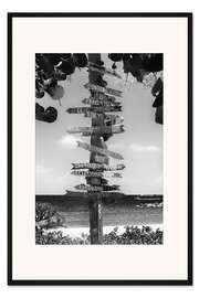 Gerahmter Kunstdruck Schwarzes Florida - Weltziele