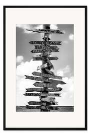 Gerahmter Kunstdruck Schwarzes Florida - Ziel