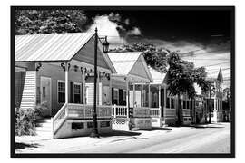 Gerahmter Kunstdruck Schwarzes Florida - Key West Architektur