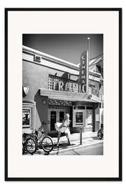 Gerahmter Kunstdruck Schwarzes Florida - Retro-Kino