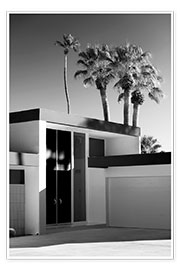 Poster Californie noire - Design moderne de Palm Springs