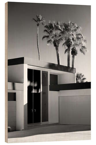 Tableau en bois Californie noire - Design moderne de Palm Springs