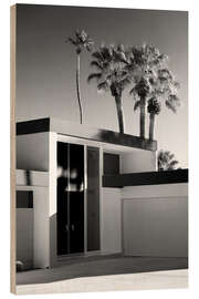Tableau en bois Californie noire - Design moderne de Palm Springs - Philippe HUGONNARD