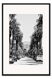 Gerahmter Kunstdruck Schwarzes Kalifornien - Innenstadt von Los Angeles