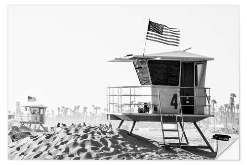 Wall sticker Black California - Lifeguard Towers