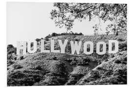 Foam board print Black California - Los Angeles Hollywood Sign