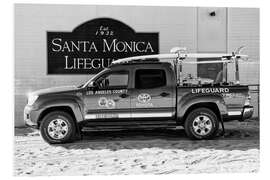 Obraz na PCV Black California - Lifeguard Truck Santa Monica