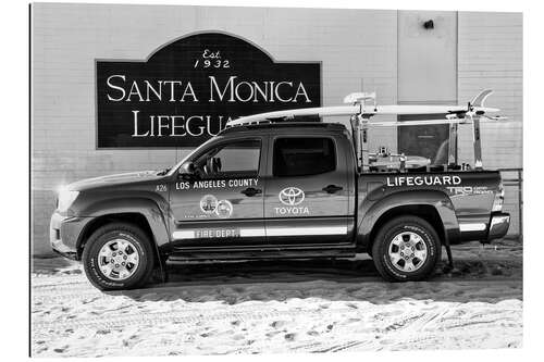 Galleriprint Black California - Lifeguard Truck Santa Monica