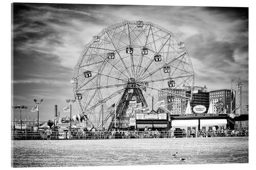 Acrylic print Black Manhattan - Wonder Wheel